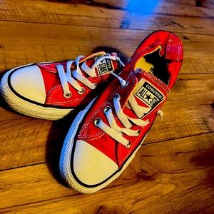 Red & White Converse All Star Shoes